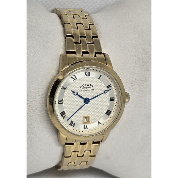 Women\'s Rotary Classic Round Date Gold Tone Link Bracelet Watch LB42827/40 12 main image 8
